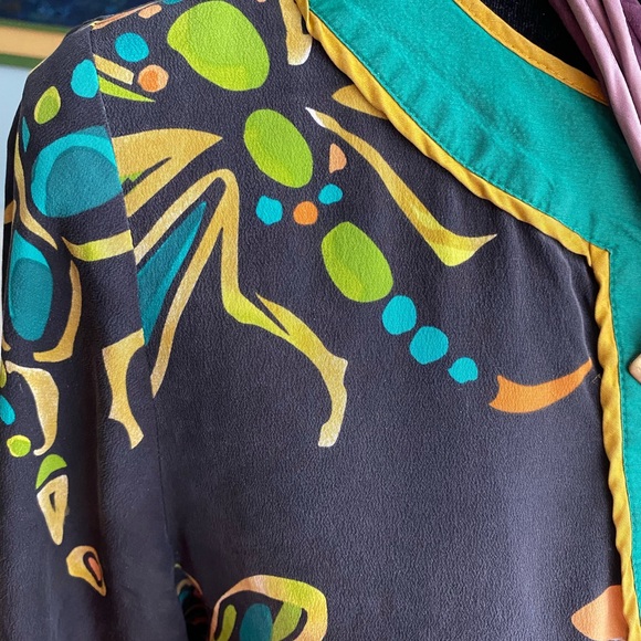 Vintage Bob Mackie wearable art dragonfly tunic, size small - Picture 3 of 12